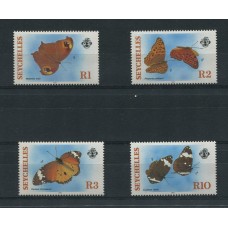 SEYCHELLES MARIPOSAS SERIE COMPLETA DE ESTAMPILLAS MINT 15 EUROS RARA